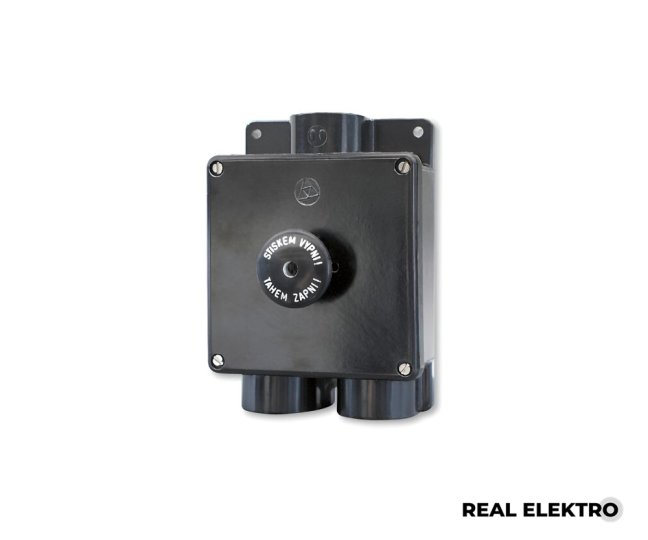 Spínač nástěnný stiskací ABB 35363-81, IP55, 3-pól, 25 A, 400 V - černá Spínač nástěnný stiskací ABB 35363-81, IP55, 3-pól, 25 A, 400 V - černá