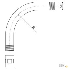 Koleno 90° pro ocelové elektroinstalační trubky závitové ČSN pr. 20,4 mm, pozinkované Kopos 6113 ZNM_S