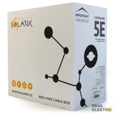Datový kabel UTP-PE 5E Solarix SXKD černý venkovní