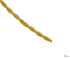Kabel splétaný 2x0,75 Precon, opředené jednotlivé vodiče, zlatý