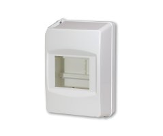 Kryt jističe zkosený YERLI ÜRETIM CP 01034, IP40, 3-4 moduly - bílá