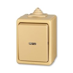 Ovládač zapínací, s čirým průzorem, se sv. N, řazení 1/0SSo, IP44 ABB Praktik 3553-91922 D - béžová