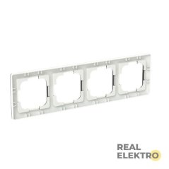 Rámeček čtyřnásobný, pro vodorovnou i svislou montáž ABB Zoni 3901T-A00040 137 - matná černá / bílá