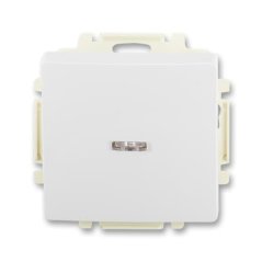 Přepínač křížový, s krytem, s průzorem, řazení 7So ABB Swing 3557G-A07341 B1 - jasně bílá