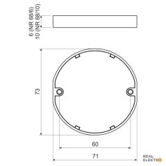 Nástavný rámeček 6 mm Kopos NR 68/6_ZB
