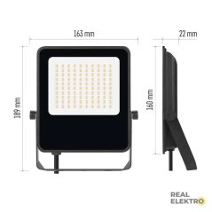LED reflektor Emos Visio ZS2543, IP65, 50 W, černý, neutrální bílá