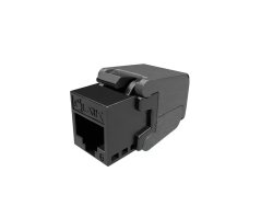 Konektor/keystone CAT6 UTP Solarix SXKJ-6-UTP-BK-SA, samořezný, datová zásuvka RJ45 - černý