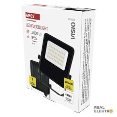 LED reflektor Emos Visio ZS2523, IP65, 20 W, černý, neutrální bílá