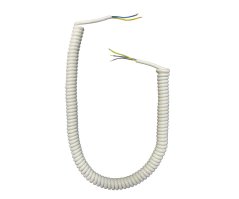 Flexo PVC kroucená šňůra H03VV-F3G0.5-A-3 B, 3x0,5, dutinky, bílá - 2,20 m