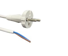 Flexo PVC šňůra 862101-3-1/3, 2x1, rovná vidlice, bílá - 3 m