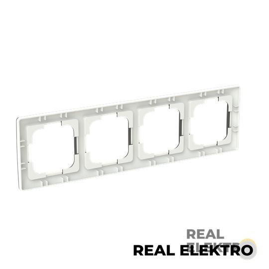 Rámeček čtyřnásobný, pro vodorovnou i svislou montáž ABB Zoni 3901T-A00040 137 - matná černá / bílá