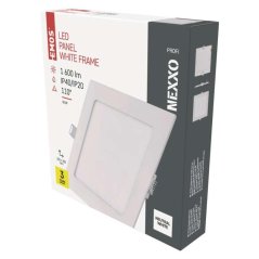 Čtvercové vestavné LED svítidlo Emos Nexxo ZD2145, bílé, 18 W, neutrální bílá