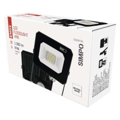 LED reflektor SIMPO s pohybovým čidlem, 10 W, černý, neutrální bílá Emos ZS2313