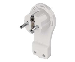 Úhlová vidlice pro prodlužovací kabel Emos P0066, IP20 250 V, 16 A - bílá