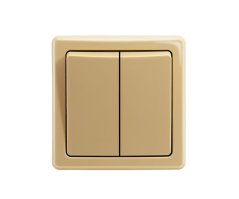 Přepínač střídavý dvojitý kompletní ABB Swing 3557G-C52340 D1, řazení 6+6 - béžová