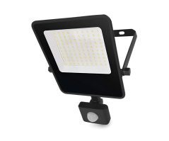 LED reflektor s pohybovým čidlem Emos Visio ZS2943, IP54, 50 W, černý, neutrální bílá