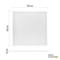 Čtvercový vestavný LED panel Emos Maxxo ZB1223, bílý, 36 W, teplá bílá UGR