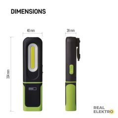 COB LED + SMD LED nabíjecí svítilna P4537, 330 lm, 1200 mAh Emos P4537