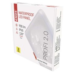 Čtvercové vestavné LED svítidlo Emos Vixxo ZV2132, bílé, 10 W, neutrální bílá