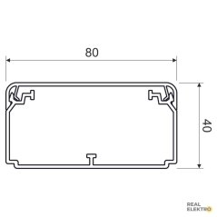 Elektroinstalační kanál EKD 80x40, bílý, 2 m Kopos EKD 80X40_HD
