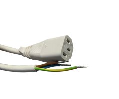 Flexo PVC počítačová šňůra N5/863100-3-1/5,5, 3x1, úhlová vidlice, bílá - 5,5 m