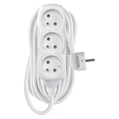 Prodlužovací kabel 7 m / 3 zásuvky / bílý / PVC / 1 mm2 Emos P0317