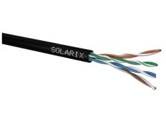Datový kabel UTP-PE 5E Solarix SXKD černý venkovní