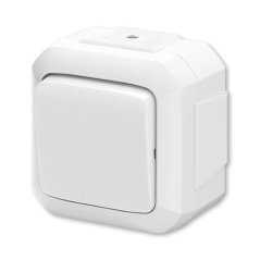 Přepínač střídavý pro průběžnou montáž, řaz 6, IP54 ABB Variant 3558N-C06540 B - bílá