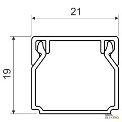 Lišta hranatá 20x20, bílá, 2 m Kopos LHD 20X20_HD