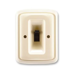 Spínač trojpólový s krytem a instalační krabicí se sponou ABB Tango 3425A-0344 C - slonová kost