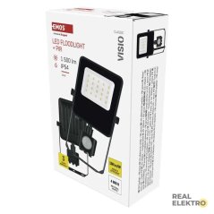 LED reflektor s pohybovým čidlem Emos Visio ZS2913, IP54, 10 W, černý - neutrální bílá
