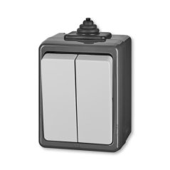Přepínač sériový, řazení 5, IP44 ABB Praktik 3553-05929 S - šedá