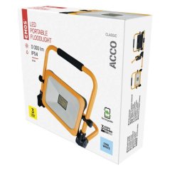 LED reflektor ACCO nabíjecí přenosný, 30W, žlutý, studená bílá Emos ZS2832