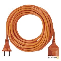 Dvoužilový pohyblivý přívod 20 m / 1 zásuvka / oranžový / PVC / 230 V / 1,5 mm2 Emos P01320R