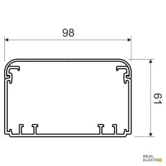 Elektroinstalační kanál Elegant EKE 100x60, bílý, 2 m Kopos EKE 100X60_HD