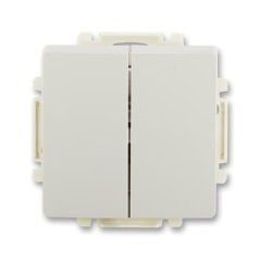 Přepínač střídavý dvojitý, řazení 6+6, s krytem ABB Swing 3557G-A52340 S1 - světle šedá