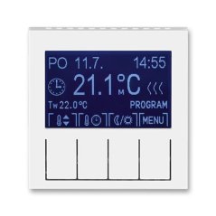 Termostat univerzální programovatelný (ovládací jednotka) ABB Levit 3292H-A10301 03 - bílá/bílá