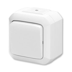 Spínač jednopólový, řazení 1, IP54, bezšr. sv. ABB Variant 3559N-C01510 B - bílá