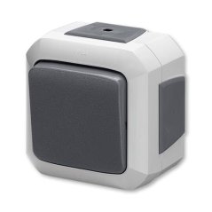 Přepínač střídavý pro průběžnou montáž, řaz 6, IP54, bezšr. sv. ABB Variant 3559N-C06540 S - šedá