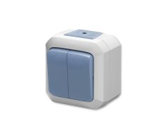 Přepínač sériový ABB 3558N-C05510 M, IP44, řazení 5 - modrá