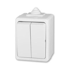 Přepínač sériový, řazení 5, IP44 ABB Praktik 3553-05929 B - bílá