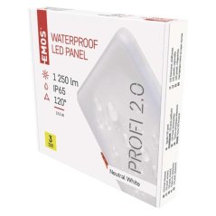 Čtvercové vestavné LED svítidlo Emos Vixxo ZV2142, bílé, 13,5 W, neutrální bílá