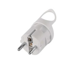 Vidlice přímá pro prodlužovací kabel Emos P0038 - bílá