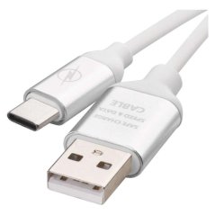 Nabíjecí a datový kabel USB-A 2.0 / USB-C 2.0, 1 m, bílý Emos SM7025W