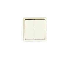 Spínač kompletní dvojitý ABB Classic 3553-51289 B2, řazení 6+1 - bílý