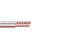 Dvojlinka CYH-SCY, 2x4, PVC, transparentní/červená - 1 m