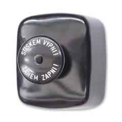 Spínač trojpólový stiskací, 16 A, 400 V, IP30, nástěnný ABB 35303-10 - černý