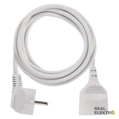 Prodlužovací kabel 3 m / 1 zásuvka / bílý / PVC / 1 mm2 Emos P0113