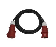 Gumový venkovní prodlužovací kabel 3 fázový Emos PM1103 400 V, 4 mm2, černý, 15 m