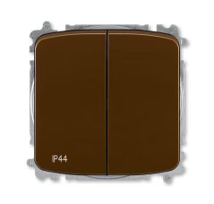 Přepínač sériový, s krytem, řazení 5, IP44, bezšroubové svorky ABB Tango 3559A-A05940 H - hnědá